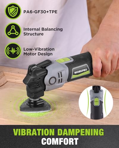 WORKPRO 400W Corded Oscillating Multi-Tool Kit - size: Corded 400 W