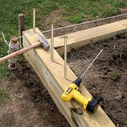 16"Rebar Stakes 12 Pack- 1/2"Diameter Galvanized Steel Concrete Form Stakes - color: 12 pack 16inch