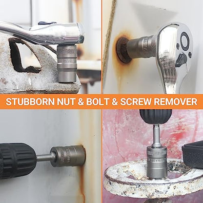 Bolt Extractor Set,1/4" & 3/8" Drive Impact Bolt & Nut Remover Set - size: 32 Pieces