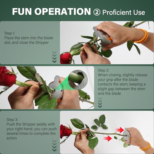 Rose Thorn Stripper Tool, Handheld Thorn Remover & Stem Cleaner