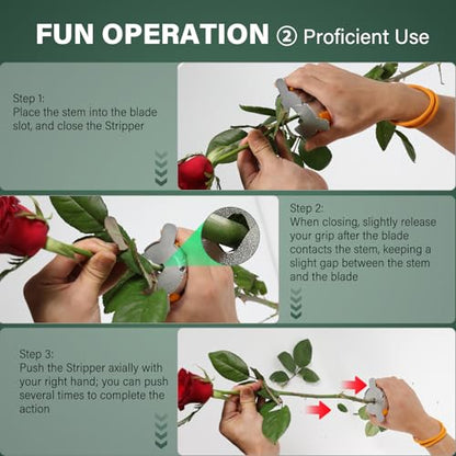 Rose Thorn Stripper Tool, Handheld Thorn Remover & Stem Cleaner