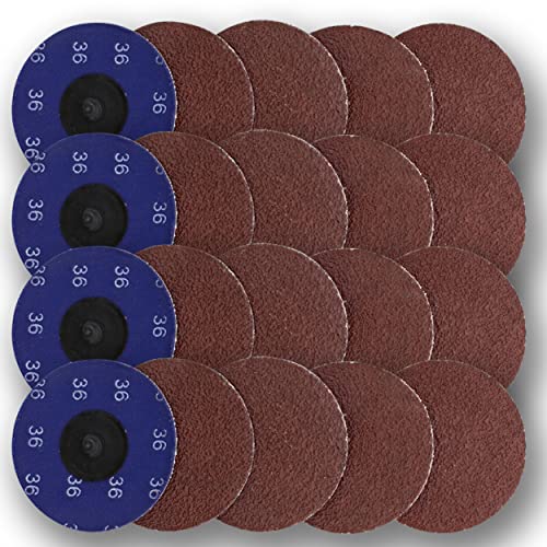ABN Aluminum Oxide Sanding Discs 25-Pack, 3in, 36 Grit - Metal Sanding Wheels for Surface Prep and Finishing Work - style: 36 Grit