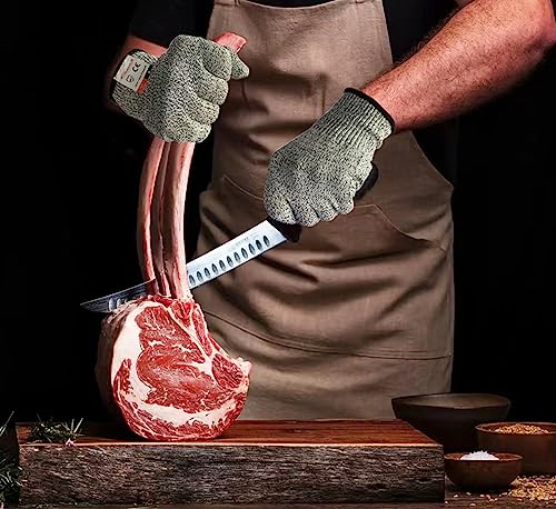 Cutting Gloves, 2 Pairs of Cut Resistant Gloves Food Grade, Cut Resistant Gloves for Kitchen, Oyster Shucking, Fish Fillet Processing, Carving Wood and Gardening(Medium-Grey) - color: Gray, size: Medium (Pack of 4)