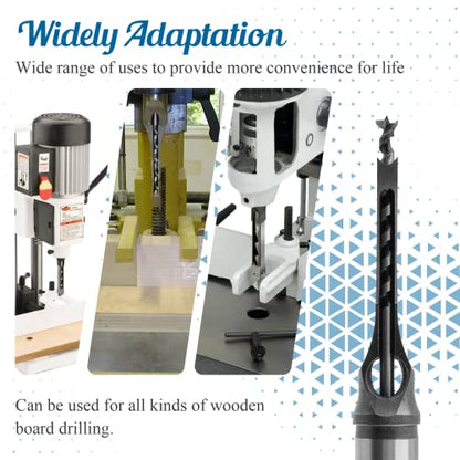 1/4" Square Hole Drill Bit Mortising Chisel Woodworking Tool