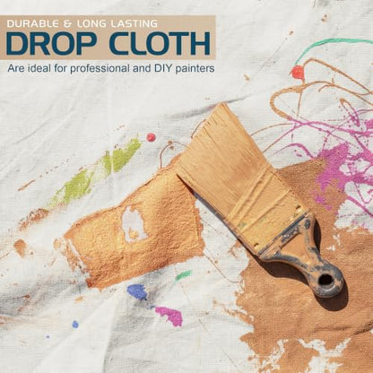 Canvas Drop Cloth 9x12 Ft, Drop Cloth for Painting, 1 Pack - size: 9ft X 12ft ( Pack of 1 )