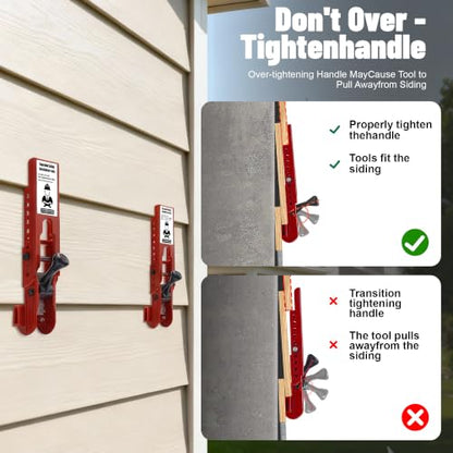 Upgraded Siding Installation Tools for 5/16 Inch, 3/8 Inch, 7/16 Inch（Red）