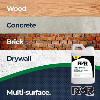 RMR-86 Pro Instant Mold Stain & Mildew Stain Remover - Contractor Grade Cleaning Solution, Professional Quality Formula, Odor Removal, 2.5 Gallon, 2 Pack - size: 320 Fl Oz (Pack of 2)