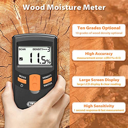 Dr.meter Pinless Wood Moisture Meter for Drywall Non-Destructive
