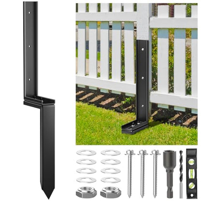 Housolution Fence Post Repair Kit,Separated Fence Post Anchor,1 Pack - size: 1 Pack