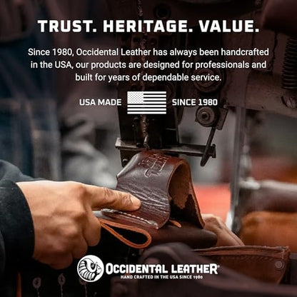 Occidental Leather Seven Bag Framer Set - Large - 23 Pockets & Tool Holders - Premium Top-Grain Leather - Made in USA - size: Large