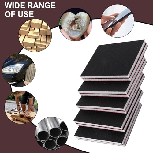 22 Pcs Sanding Sponge 320 Grit Sandpaper Assortment, Washable & Reusable Sanding Blocks for Wood, Metal, Drywall, Glazing, Wet Dry Sandpaper for Smooth Finishing - size: 320 Grit