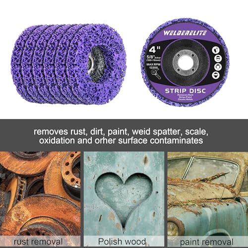 6-Pack Paint Stripper Discs 4" for Angle Grinder Rust Stripping Grinding Wheel Removal Metal Quick Sanding Replacement - style: 4 in - 6 pk