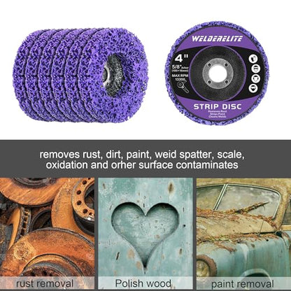 6-Pack Paint Stripper Discs 4" for Angle Grinder Rust Stripping Grinding Wheel Removal Metal Quick Sanding Replacement - style: 4 in - 6 pk
