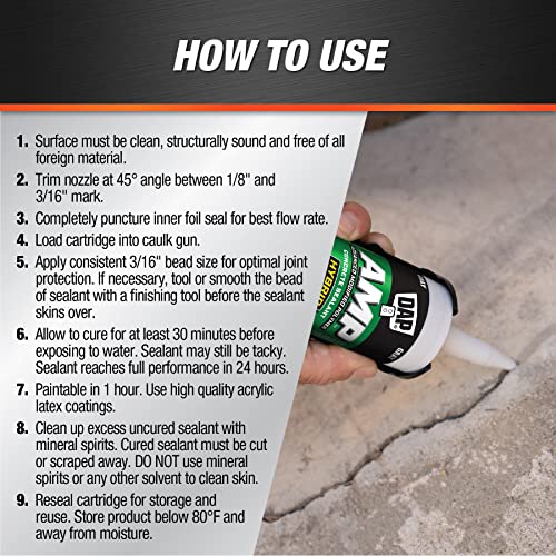 DAP AMP Concrete Sealant, Gray, 9 Oz (7079800764)