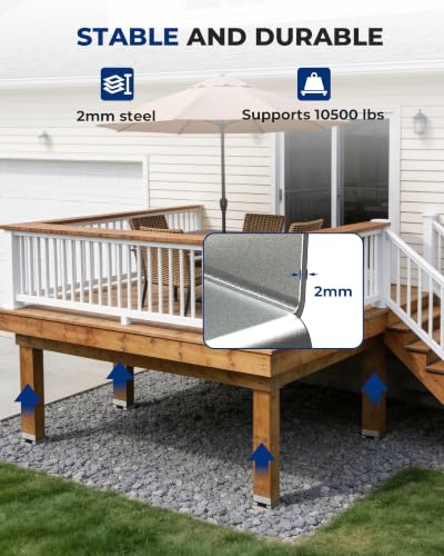 10PCS 4x6 Post Base for Concrete, Brackets for Deck Fence Pergola
