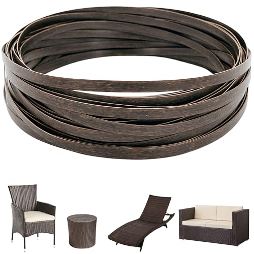 Wicker Repair Kit, Mottled Dark Brown, Polyethylene Material for Patio Furniture Repair, 130ft, High Strength - color: Mottled Dark Brown, size: 0.55 Lbs