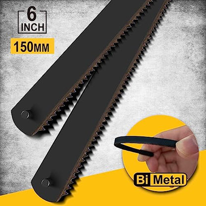 Hanpex 6 in. Mini Hacksaw & mitre Block Set - 150mm Extra Fine Cut Hack Saw with Bi-Metal Blade - style: Mini Hacksaw Set