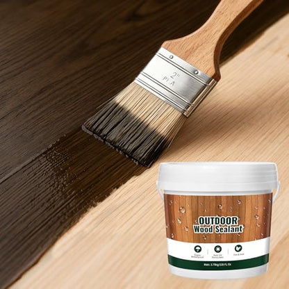 Penetrating Wood Stain and Sealer in One - 1 Gallon & Dark Walnut - color: Dark Walnut, size: 1 Gallon