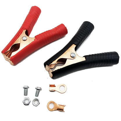 Jumper Cables Clamp 50-100A for Charging and Testing Batteries Crocodile Clamp Car Battery Charger Clamps Power Replacement Battery Alligator Clips - color: Copper plating