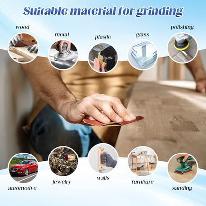 48 PCS Sandpaper, Wet Dry Sand Paper 120 to 5000 Assorted Grit Variety Sandpaper Sheets for Wood Furniture Finishing, Metal Sanding, Automotive Polishingm, 9 x 3.6 Inch