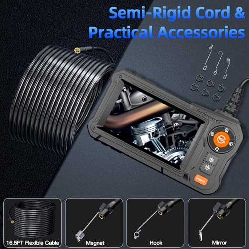 Endoscope Camera with Light for Mechanic Automotive HVAC Wall Inspection