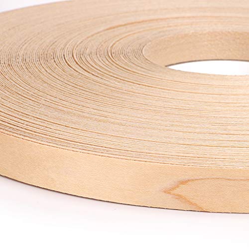 Skelang Maple 3/4" X 250' Roll Wood Veneer Edge Banding Preglued Iron-On with Hot Melt Adhesive Edgebanding Flexible Wood Tape - size: 3/4"×250'
