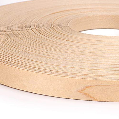 Skelang Maple 3/4" X 250' Roll Wood Veneer Edge Banding Preglued Iron-On with Hot Melt Adhesive Edgebanding Flexible Wood Tape - size: 3/4"×250'