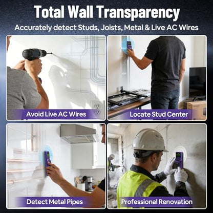SUNMAY 7-in-1 Stud Finder Wall Scanner with Laser Level
