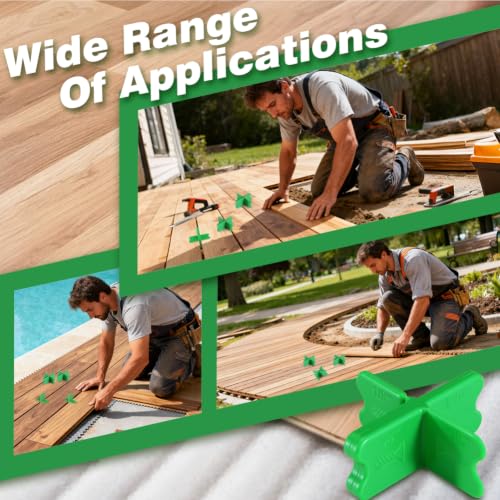 8 Pcs Deck Spacer Tool, 4 Thicknesses Deck Spacers - 1/16",1/8",3/16",1/4" - color: A-8PCS-Green