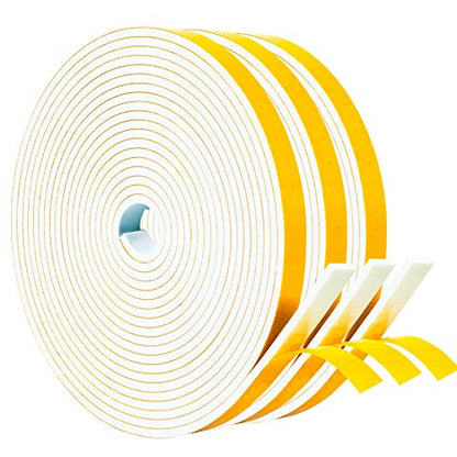 Yotache Weather Stripping Door Seal Strip White 3/8" x1/8", 50Ft Total - size: 3/8"x1/8"x 50FT