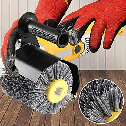 Shinboc 4.7x4 Inch Surface Conditioning Tool, 120 Grit Nylon Drawing Wheel - style: 120 Grit