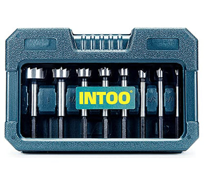 INTOO Hex Shank Forstner Bit Set 8pcs Multi Sided Shank Wood Drill bit Set - style: 8 PCS