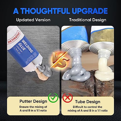 Vicpricme Metal Glue Heavy Duty Weld Metal Epoxy Glue for Metal 1Tube - size: 1pcs