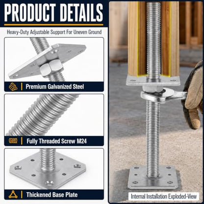 4 Pack 18" Adjustable House Floor Jacks