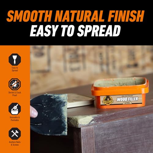 Gorilla All Purpose Wood Filler Kit, with Putty Knife and Sanding Block - size: 1 - Pack