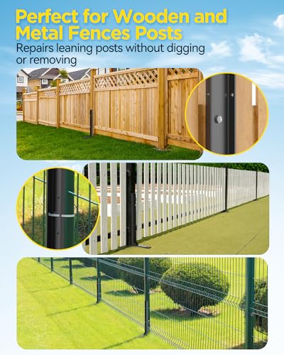Longer Reinforced Fence Post Repair Kit - 41 Inch - size: 2 Pack Reinforced