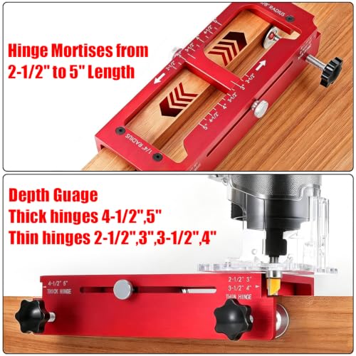 Door Hinge Jig, 3-In-1 Kit for Door Hinge, Lock and Latch Installation