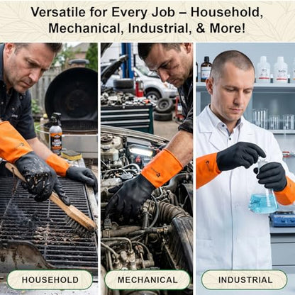 Gastody™ - Chemical Resistant Gloves, Reusable,Heavy Duty Safety Work Gloves,Resist Acid,Oil,Alkali - S-M-L-XL-XXL Size - size: X-Large, style: Set of 6 Pairs