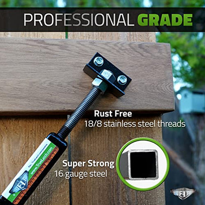 6' Telescopic Gate Brace - Wood Privacy Fence Anti Sag Gate Kit - Gate Hardware Kit for Outdoor Wooden Fence Gates, 1 Patented USA Made Brace (6' Telescopic (40" - 74"), Black) - size: 6' Telescopic (40" - 74")