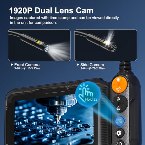 Daxiongmao Endoscope Camera with Light, 1080P HD Borescope - color: Yellow