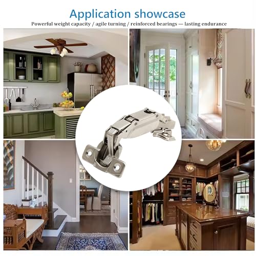 Silverline Lazy Susan Corner Hinge Clip On 165 Angle Cabinet Hardware with Face Frame Base Plate 1 Pair