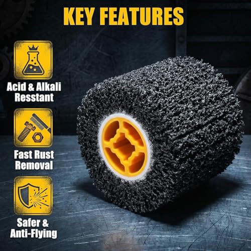 4.5" x 4" Abrasive Sanding Drum, 40 Grit, 3/4" Quad Keyway