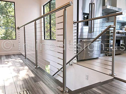 Handrail Bracket Stainless Steel 316 Luminous Quasar (Satin Stainless Steel) - color: Satin Stainless Steel