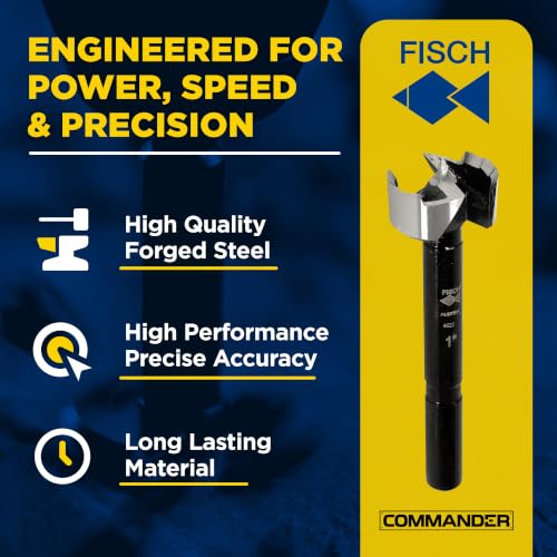 Forstner Drill Bit - Black Shark Forged Steel for Woodworking Size: 1 inch - size: 1 in