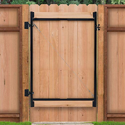 Adjust-A-Gate Wide Gate Frame Kit, Black, 60-96 in, 47 in Tall, 2-Pack - size: 60"-96" wide openings, 5'-6' high