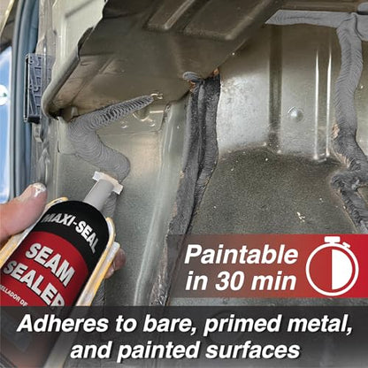 Maxi-Seal Gray Polyurethane Seam Sealer (12-Pack, 10.5oz Tube) | Durable & Flexible Auto Body Joint Compound | Brushable Automotive Filler to Duplicate OEM Finish (87292) - style: 12 Pack