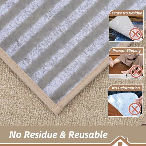 BEQHAUSE Stair Landing Rug Non-Slip 30"x30", Landing Mats for Stairs, Beige - color: Beige - Dog Paws, size: 30 in X 30 in (1 Pieces)