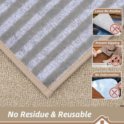 BEQHAUSE Stair Landing Rug Non-Slip 30"x30", Landing Mats for Stairs, Beige - color: Beige - Dog Paws, size: 30 in X 30 in (1 Pieces)
