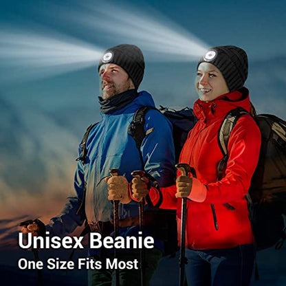 Multifunctional LED Beanie and Magnetic Wristband Tool Set - Unisex, Ideal for Outdoor Sports & DIY Projects, Perfect Holiday Gift