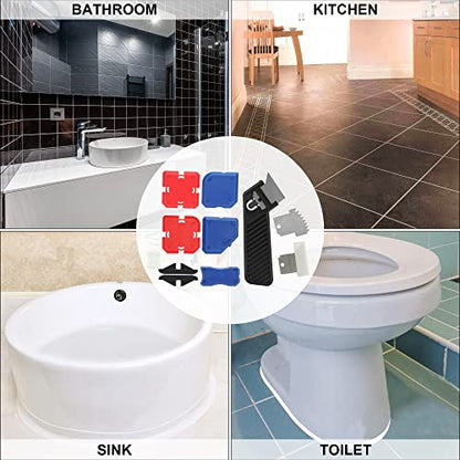 Caulking Tool Kit Silicone Sealant Finishing Tool Set Silicone Profiling Kit Grout Sealing Smoother Caulk Application Tool for Kitchen Bathroom Floor Window Sink Joint Toilet